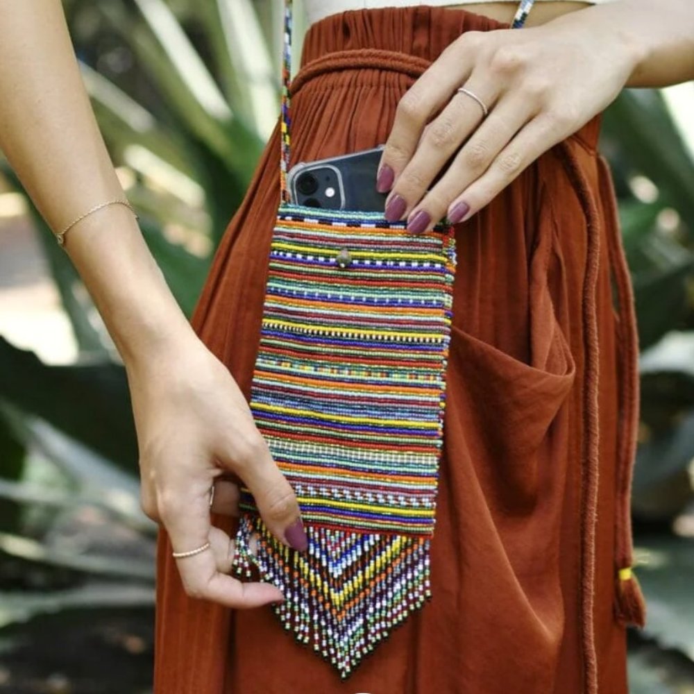 Madagaskar Beaded Crossbody Handmade